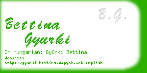 bettina gyurki business card